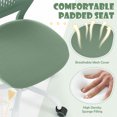 thumbnail image 2 of Gymax Kids Desk Chair Ergonomic Swivel Children Mesh Study Height Adjustable Light Green, 2 of 6