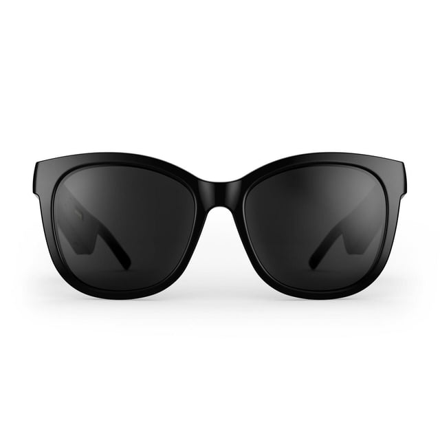 Bose Frames Soprano Lunettes de Soleil Bluetooth avec design Oeil-de-Chat Orienté vers l'Avant, Monture en nylon Noir à Haute Brillance et Verres Polarisés Bloquant 99 % des Rayons UV, Dotées de la Technologie Audio à Oreille Ouverte Bose pour une Musique Discrète et des Appels Clairs, Prêtes pour l'Ordonnance et Idéales pour un Usage Quotidien.