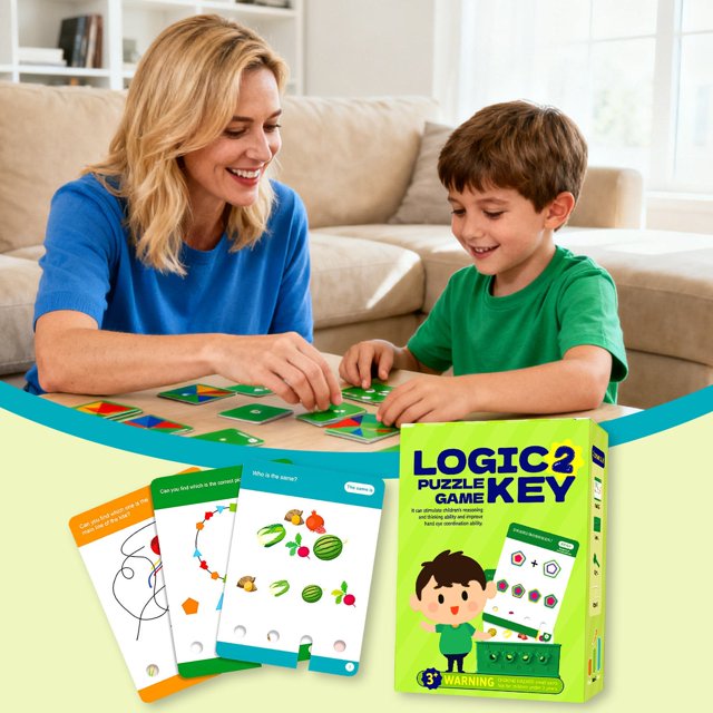 Key Puzzle Game Set Educational Card Games For Kids To Enhance Logical Thinking Problem Solving And Skills