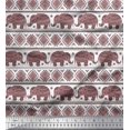 thumbnail image 1 of Soimoi Poly Georgette Fabric Aztec & Tribal Elephant Ethnic Printed Fabric 1 Yard 52 Inch Wide, 1 of 3