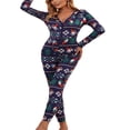 thumbnail image 1 of Combinaison Pyjama pour Femmes de Noël, Dessin Animé, une-Pièce, Vêtement de Nuit, 1 of 6