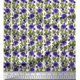 thumbnail image 1 of Soimoi Georgette Viscose Fabric Leaves & Floral Block Decor Fabric Printed Yard 42 Inch Wide, 1 of 3