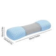 thumbnail image 3 of Neck Pillow Blue, Ergonomic Cervical Support Pillow with Memory Foam, Contoured Design for Side and Back Sleepers, Removable Breathable Cover for Pain Relief, 19.6x4.7x3.9 Inches, 3 of 7
