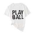 thumbnail image 4 of 2021 Women Concise Fashion Letter Print  Neck Short Sleeve Tops T-shirt for women, 4 of 4