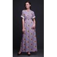 thumbnail image 3 of Bimba Robe Longue pour Femmes en Rayonne à Feuilles et Fleurs, Style Bohème, Plage, Cocktail, Fête, Maxi, Fendue - Grande, 3 of 6