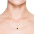thumbnail image 4 of Angara Collier en Améthyste Naturelle - Pendentif Solitaire en Améthyste Ronde Nœud Infini en Or Jaune 14 K pour Femmes, 4 of 8
