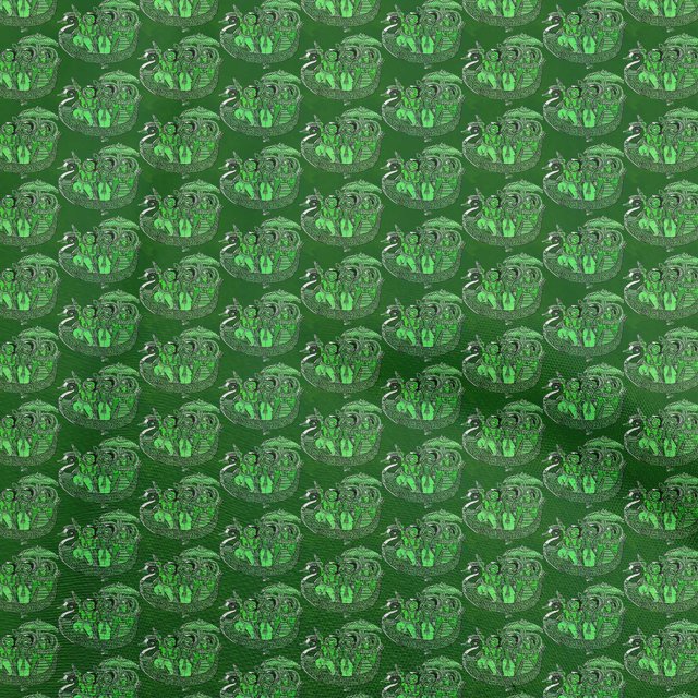 oneOone Velvet Green Fabric Floral Sewing Craft Projects Fabric Prints By Yard 58 Inch Wide