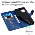 thumbnail image 3 of Étui pour Samsung Galaxy Note 10 Lite, Portefeuille à Poche Zippée en Cuir, Fermeture Magnétique, Étui à Rabat - Bleu, 3 of 5