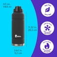 thumbnail image 2 of Bouteille d’eau en acier inoxydable Trailblazer bubba avec paille - 1,18 l (40 oz), isolation sous vide, couvercle avec paille, réglisse, 2 of 8