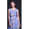 thumbnail image 2 of Bimba Robe Longue Sans Manches pour Femmes à Imprimé Floral Style Chic Maxi-Robe-Xxx-Grand, 2 of 6
