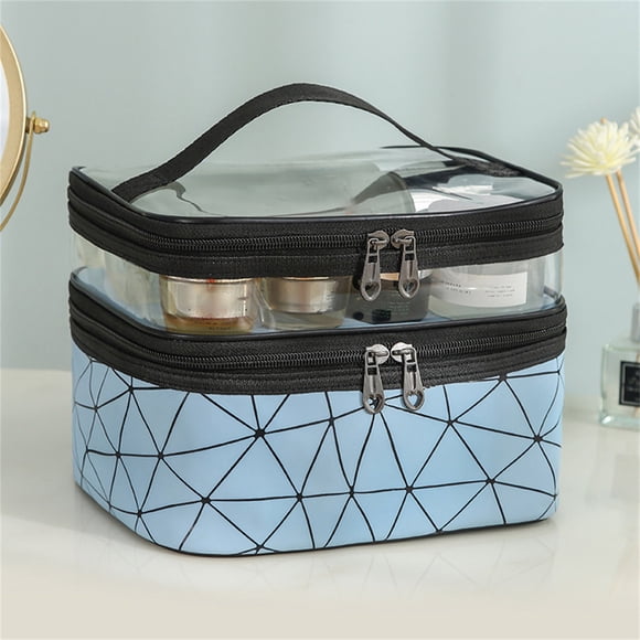 Cosmetic Bag Makeup Bags Double Layer Travel Cosmetic Cases Make Up Organizer Toiletry Bags Double Layer Cosmetic Bag Makeup Bag Travel Makeup Bag Makeup Bags For Women Cosmetics, Cosmetic Bag for Wo