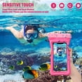 thumbnail image 4 of 4 Piece Floatable Waterproof Phone Pouch Floating Waterproof Cell Phone Case Universal Cellphone Dry Bag Case with Lanyard for Smartphone up to 6.5 Inch, 4 of 7