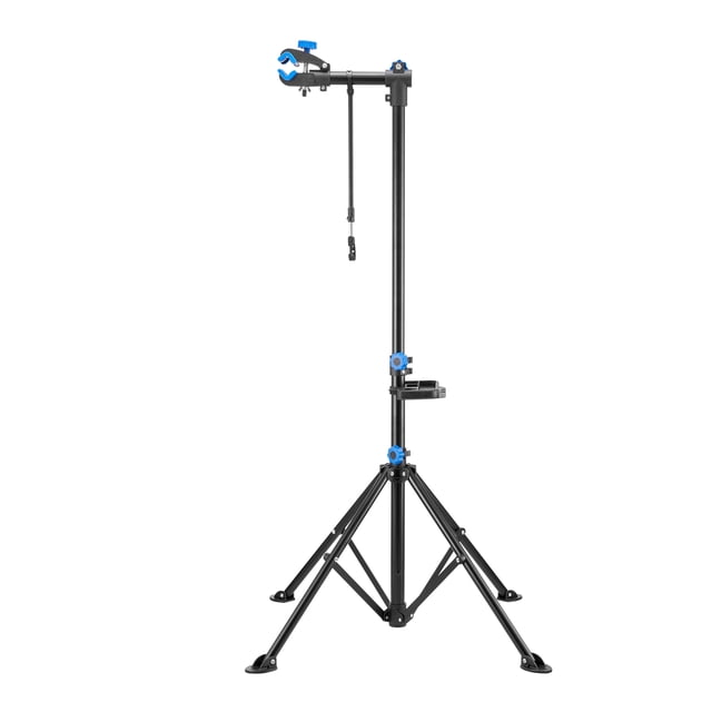 KFFKFF Bike Repair Stand, 66 lb Heavy-duty Bicycle Work Stand with 32.8-56.6 in Adjustable Height & Magnetic Tool Tray, Foldable Bicycle Maintenance Rack