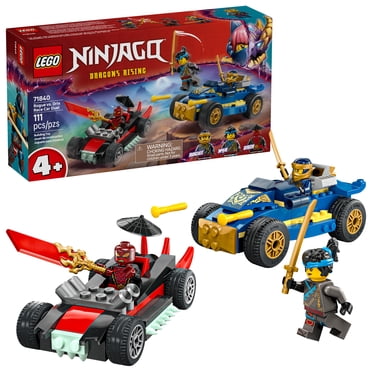 LEGO NINJAGO Rogue vs. Drix Race Car Duel Building Toy for Preschool Kids - Ninja Toy with Starter Brick for Boys & Girls, 4+ - Gift Idea for Birthdays & Dragons Rising Fans - 71840