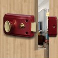 thumbnail image 3 of fastboy Night Deadbolt Rim Lock Household Locks Front House Padlocks Gate Anti-Theft Heavy-Duty Single Mortise Open With Key Type 1 Red,Type 1 90x60mm, 3 of 6