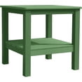 thumbnail image 1 of Adirondack Table Outdoor Side Table 18-inch Double Deck Square HIPS End Table Storage Rack Save Space, 1 of 7