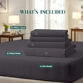 thumbnail image 2 of Beddora Lightweight Microfiber Sheet Set – Soft, Breathable, Quick-Dry & Wrinkle-Resistant – Includes Flat Sheet, Fitted Sheet & Pillowcases – Double – Forged Iron, 2 of 6