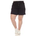 thumbnail image 1 of White Mark Women's Stretchy High Waist Longline Sweat Shorts, 1 of 5