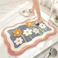 thumbnail image 3 of 40x60cm - Bath Rug Quick Drying Foot Wipe Mat Thick Absorbent Non- Floral Bathroom Carpet Machine Washable Soft Decorative Floor Mat for Home and Entryway, 3 of 4