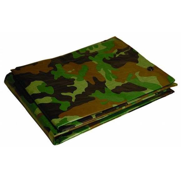 Foremost Tarp Bâche Verte Camoflauge 10 Pi X 12 Pi 41012