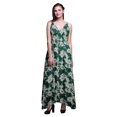 thumbnail image 1 of Bimba Robe Longue Imprimée Teinture sur Nœuds pour Femmes, Col en V, Été, Vacances, Resort, TTTG, 1 of 4
