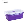 thumbnail image 4 of ZheElen Silicone Lunch Box Food Grade Silicone For Safe And Healthy Meals On Go purple 1200ml 1Set, 4 of 6