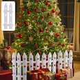 thumbnail image 1 of Christmas Tree Fence Picket Fence - Decorative Mini Fence Decoration Christmas Tree Collar, Reusable Plastic Holiday Garden Border for Christmas Tree Indoor Outdoor Decor, 1 of 6