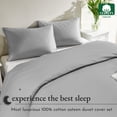 thumbnail image 3 of California Design Den Duvet Cover - 400 Thread Count 100% Cotton, 3 Piece Sateen Weave Bedding Set, Soft Luxury Comforter Cover and Two Pillow Shams, with Button Closure and Corner Ties, 3 of 9