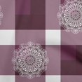 thumbnail image 1 of oneOone Polyester Spandex Purple Fabric Asian Block With Check Craft Projects Decor Fabric Printed By The Yard 56 Inch Wide, 1 of 4