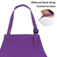 thumbnail image 3 of TOPTIE 6 Pack Kids Aprons with Pocket & Adjustable Strap, Child Chef Bib Apron for Kitchen Cooking Baking Painting-Purple-S, 3 of 7