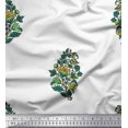 thumbnail image 1 of Soimoi Crepe Silk Fabric Leaves & Floral Block Print Sewing Fabric Yard 42 Inch Wide, 1 of 3
