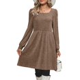 thumbnail image 4 of TJAZFJPA Robe en Maille pour Femmes Robe Pull Tricotée avec Poches Col Carré Manches Longues Robes Formelles d'Hiver Robes Formelles pour Mariage, 4 of 8