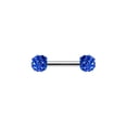 thumbnail image 2 of Pair of Nipple Rings Piercing Barbell w/ Ferido CZ Gem Ends - 9 Colors Available, 2 of 9
