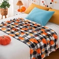 thumbnail image 2 of Yhmxh Bedding Flannel Blanket Pumpkin Sunflower Pattern Printed Cover Blanket Nap Blanket Travel Portable Quilt Skin-friendly Throw Blanket Machine Washable Microfiber Bed Sheet Set, 2 of 6