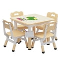 thumbnail image 2 of GloryStar Ensemble Table pour Tout-Petit et 4 Chaises avec Dessus de Table Anti-Graffiti, Ensemble Table et Chaises pour Enfants à Hauteur Réglable avec Rangement, Pattes Antidérapantes, Table d'Activités pour Enfants pour la Maison, la Garderie, pour 2 à 10 Ans, 2 of 9