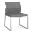 thumbnail image 1 of Gansett Reception Waiting Armless Guest Chair / Silver Steel / Gray / Gray, 1 of 5