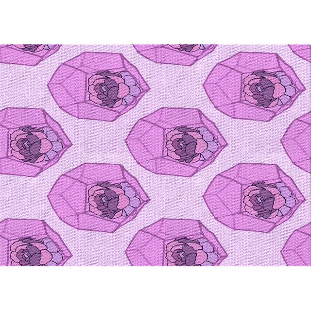 Ahgly Company Machine Washable Indoor Rectangle Transitional Blossom Pink Area Rugs, 2' x 5'