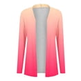 thumbnail image 4 of Yuyuzo Long Cardigan for Women Gradient Color Open Front Draped Tops Fall Winter Casual Cardigan, 4 of 5