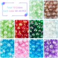thumbnail image 4 of CHUANK 100pcs 10 Color Crackle Glass Beads 10mm Handcrafted Lampwork Round Crystal Beads Bulk, 4 of 8