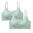 thumbnail image 1 of Yuyuzo 2 Pack Wireless Bras for Women Adjustable Spaghetti Strap Smoothing Seamless Everyday Bras, 1 of 6