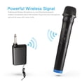 thumbnail image 2 of Microphone Sans Fil Karaoké Microphone Bluetooth, Micro Sans Fil Professionnel Portatif et Système de Récepteur, Microphone Sans Fil pour Chanter Karaoké Discours à l'Église, 2 of 4