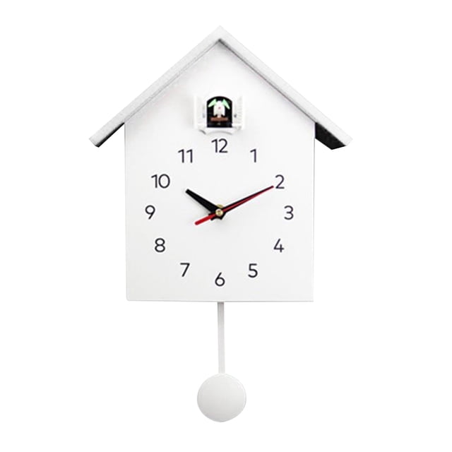 Cuckoo Wall Clock Modern Bird House Hanging School , 26.8x25.5cm