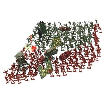 lionlar 238 Pieces Army Men Playset 4cm Soldier Action Figures with Lookout Tower Flags
