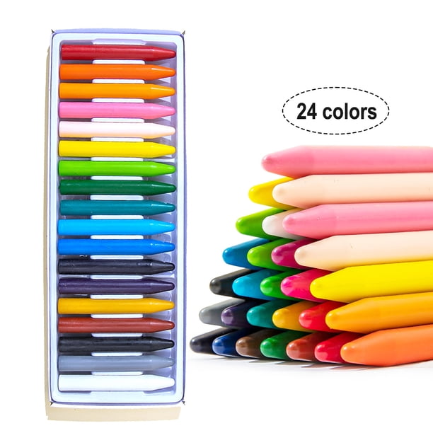 Rocket-Shaped Non-Toxic Crayons, Vibrant Colors Durable Crayons