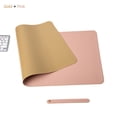 thumbnail image 1 of Daisyyozoid Pure Color Leather Mouse Pad Large Waterproof Desk Pad Home Office Laptop Leather Mouse Pad Writing Pad Double-sided, 1 of 2