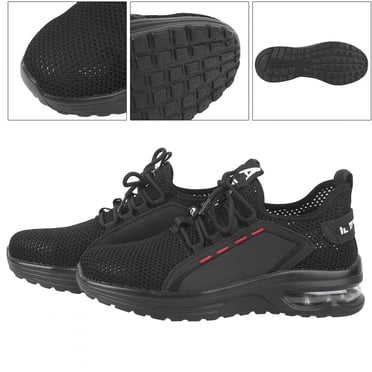 Domqga Chaussures de Sécurité pour Hommes Espadrilles à Embout d'Acier Bottes de Travail Randonnée Espadrilles Respirantes pour Hommes