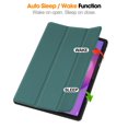 thumbnail image 3 of DWaybox Étui pour Lenovo Idea Tab Plus 12,1 Pouces Modèle 2025, Étui de Protection Antichoc avec Béquille, Fente pour Stylet Intégrée et Réveil/sommeil Automatique, Étui Folio Mat en TPU Intelligent - Vert Foncé, 3 of 4