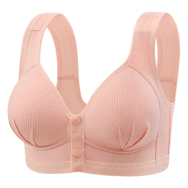 Timegard Front Closure Bras for Women Ruched Full Coverage Comfort No Underwire Bras Everyday Bralette