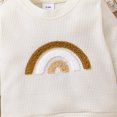thumbnail image 4 of PatPat Baby Boy/Girl Rainbow Pattern Waffle Long-sleeve Pullover Sweatshirt, 4 of 6