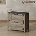 thumbnail image 3 of HOMCOM 2 Drawer File Cabinet Lateral Filing Cabinet for Home Office, Grey, 3 of 10